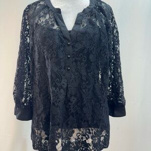 Joie Black Lace Camisole Top M